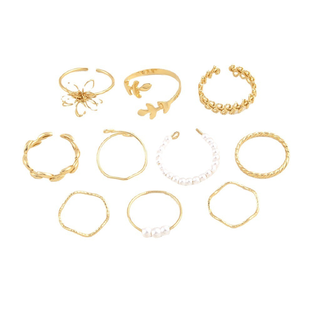 “GLOSSY” Gold Ring Set